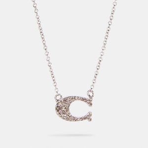 (COACH 91433) PAVE SIGNATURE NECKLACE